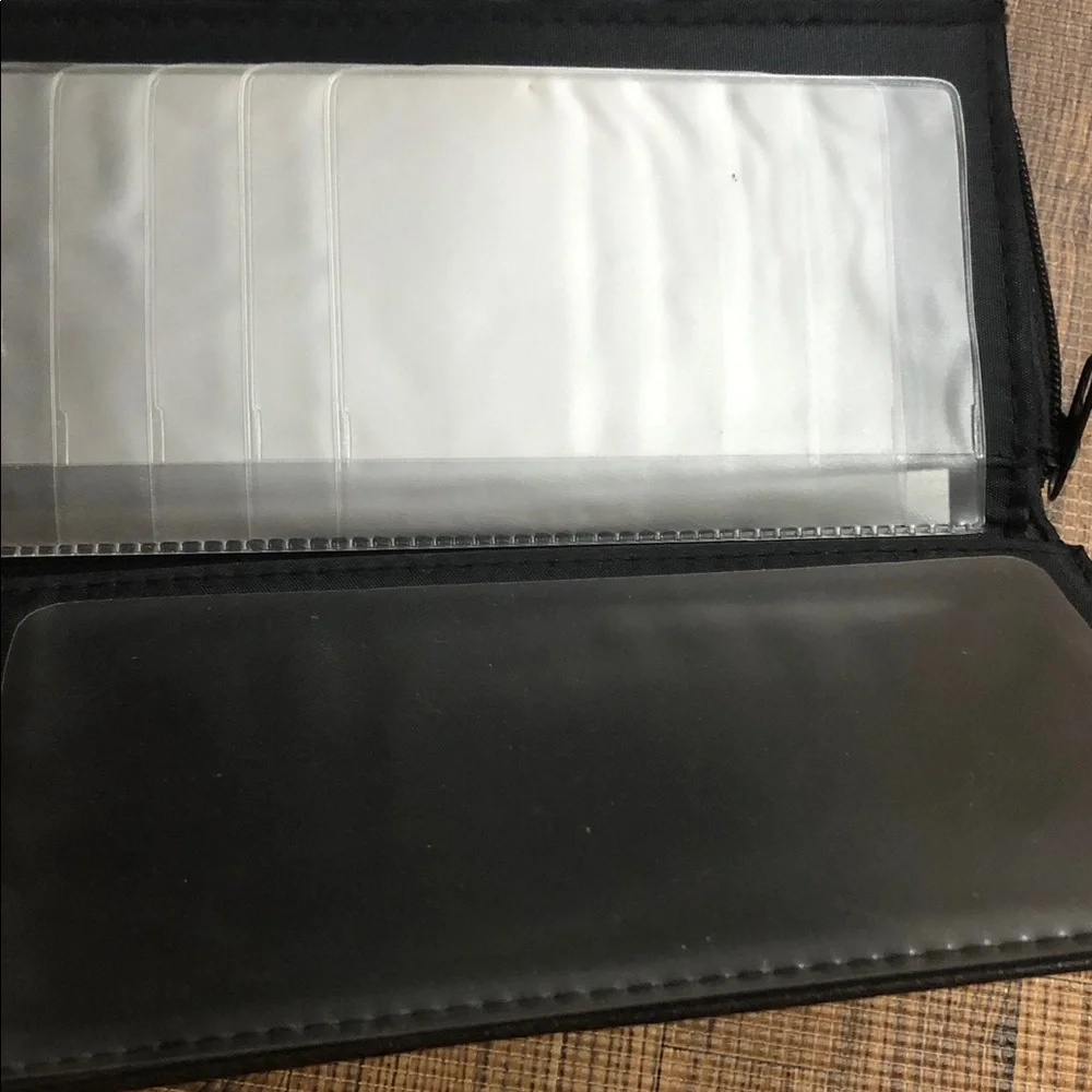 Black Women's Wallet Organizer  with Snap Closure